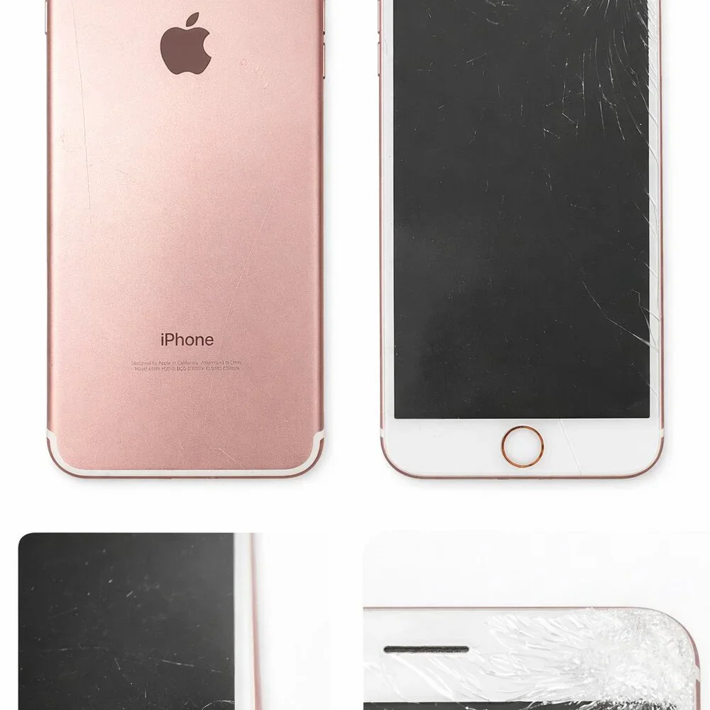 iPhone 7 Plus 32GB Rose Gold For Parts/Repair Cracked Screen Bad Rear Camera.